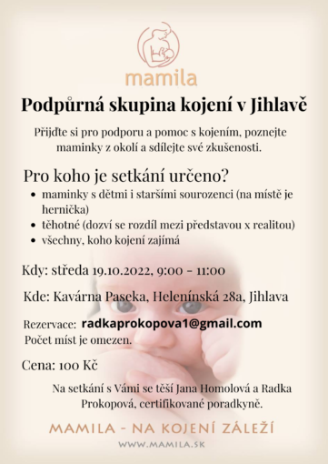 Podpůrná skupina KOJENÍ 19.10.2022