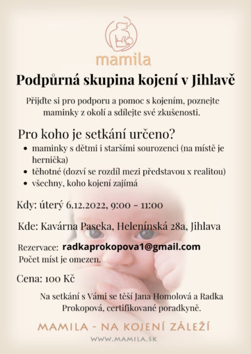Podpůrná skupina KOJENÍ 6.12.2022